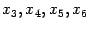 $ x_3,x_4,x_5,x_6$