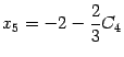 $ {x_5=-2-\dfrac23C_4}$