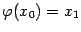 $ {\varphi}(x_0)=x_1$